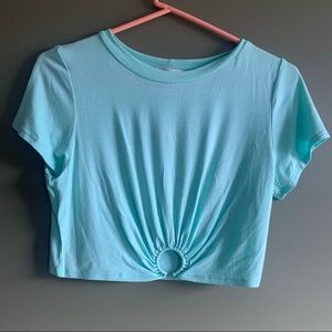 Sky Blue Crop Top